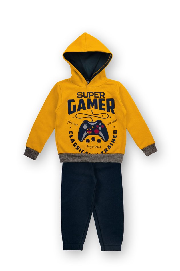 1 2070 conjunto moletom bebe menino com capuz bem vestir conjunto