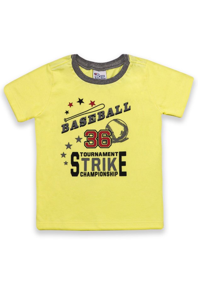 1 2094 camiseta bebe menino em meia malha com estampa bem vestir camiseta