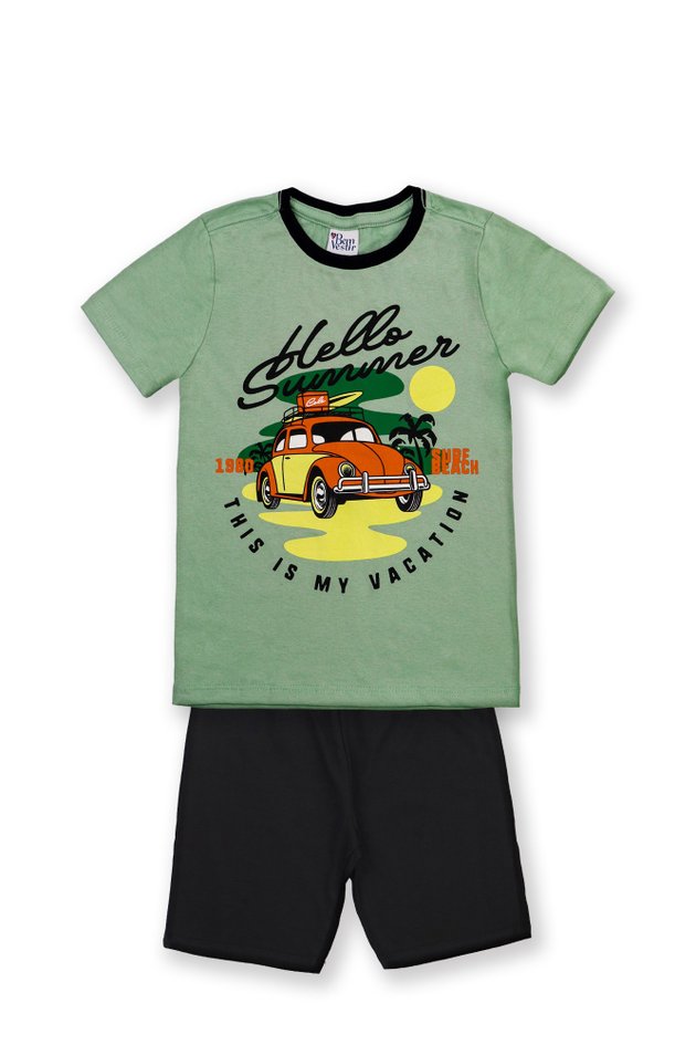 1 2186 conjunto infantil menino camiseta e bermuda bem vestir conjunto