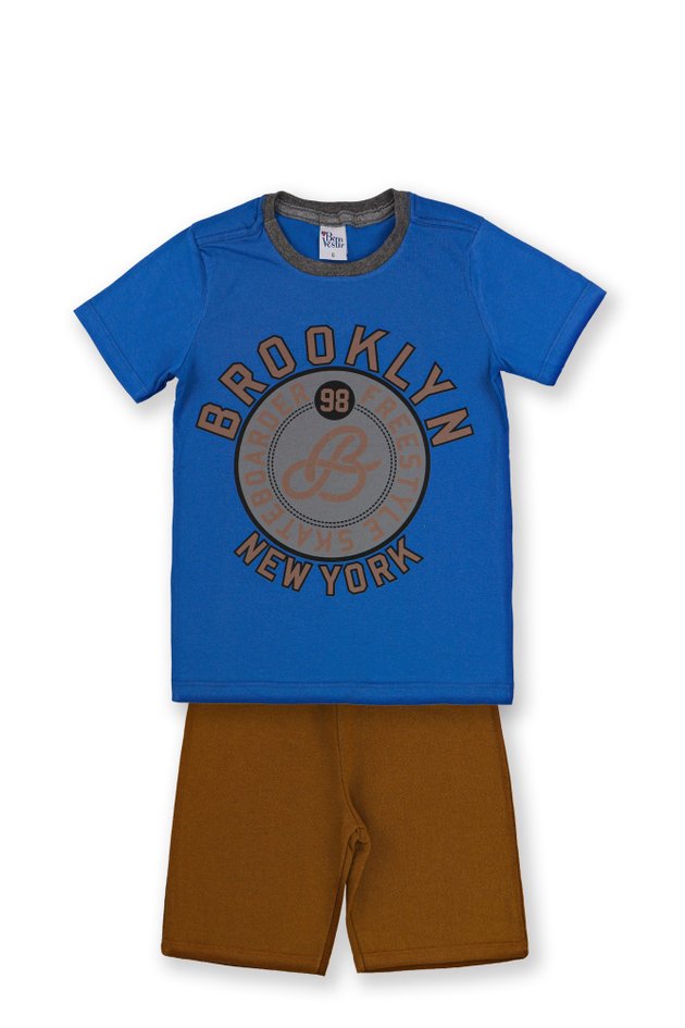 1 2356 conjunto infantil menino camiseta e bermuda bem vestir conjunto