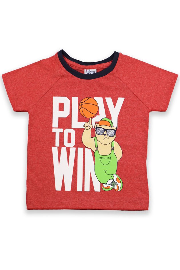 1 2344 camiseta bebe menino em meia malha bem vestir ppo