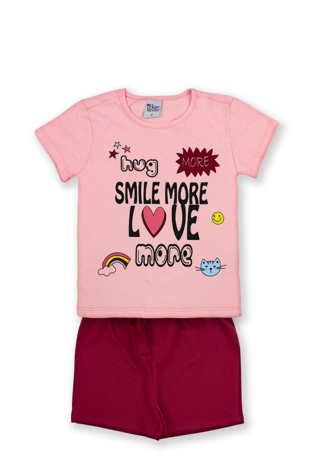 1 2360 conjunto infantil menina em meia malha bem vestir conjunto