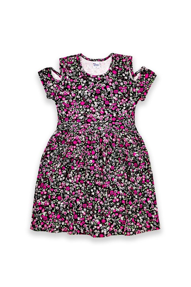 1 2810 vestido infantil menina em meia malha bem vestir