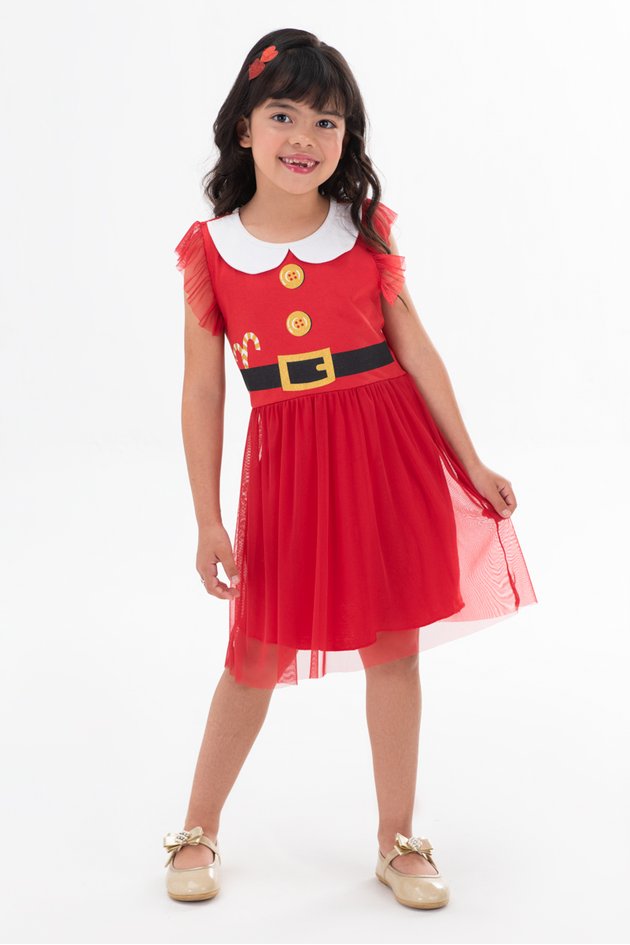 Papai Noel Vestido De Natal Para Menina Vestido Infantil Roupa De