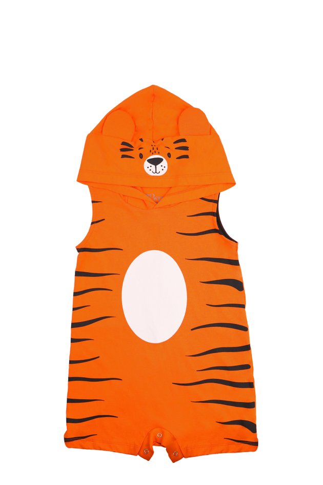 16 0114 fantasia macacao infantil menino tigre em meia malha bem vestir