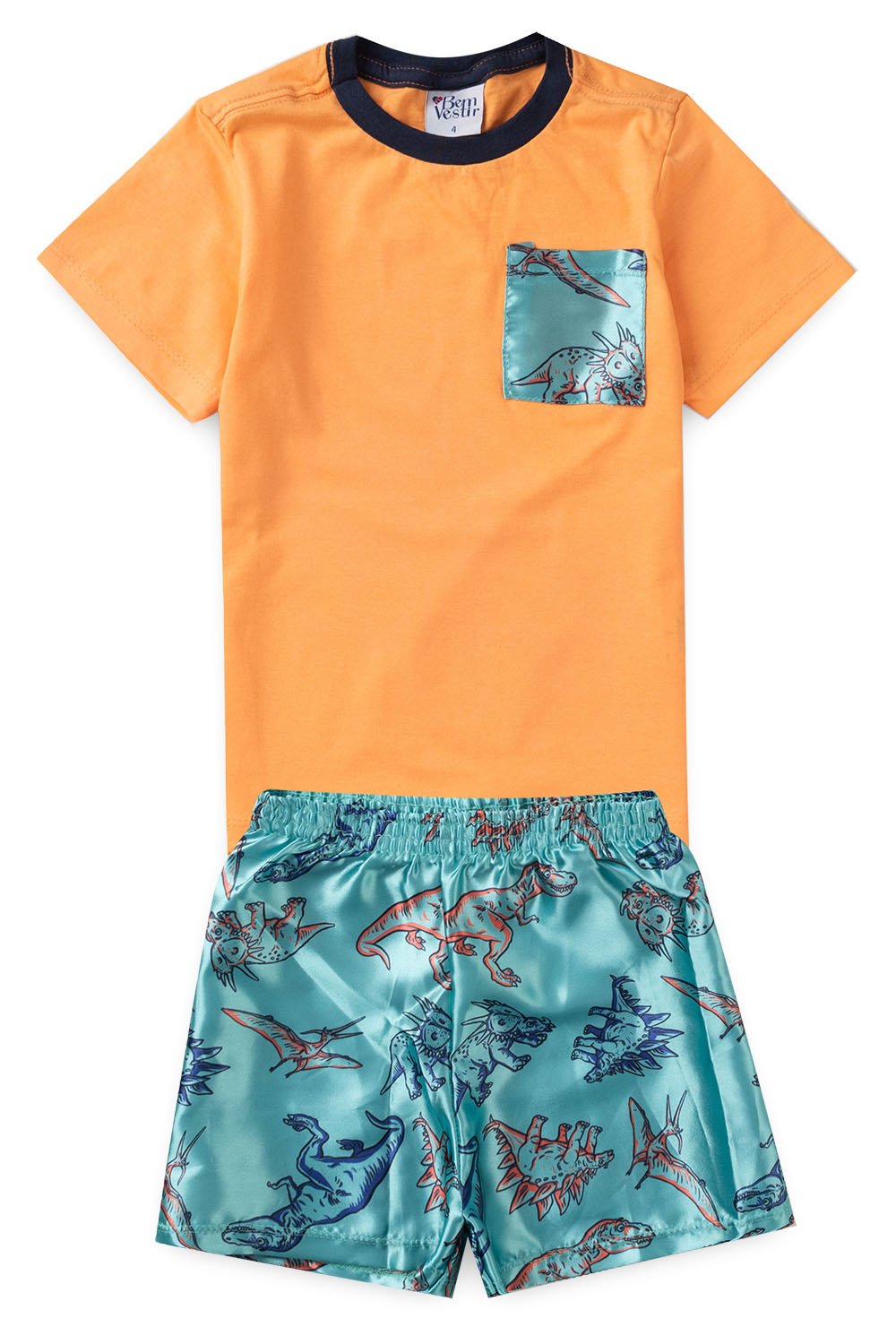 Pijama Infantil Leveret Com Pé - 100% Algodão Para Bebês