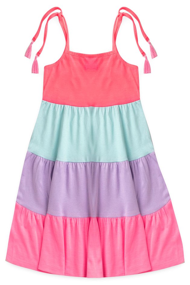 Vestido Infantil Menina em Meia Malha Três Marias