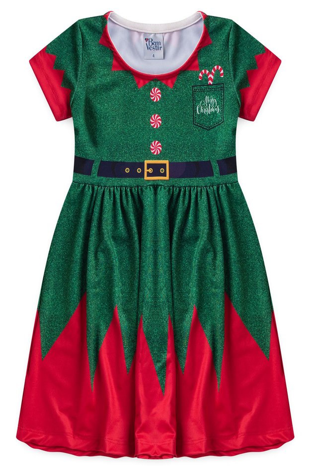 Natal Vestido Infantil Para Meninas Vestido Infantil Menina - Main Image