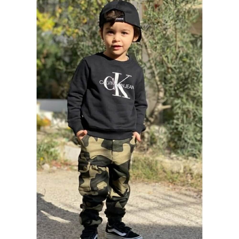 Look Infantil Masculino Calça Militar