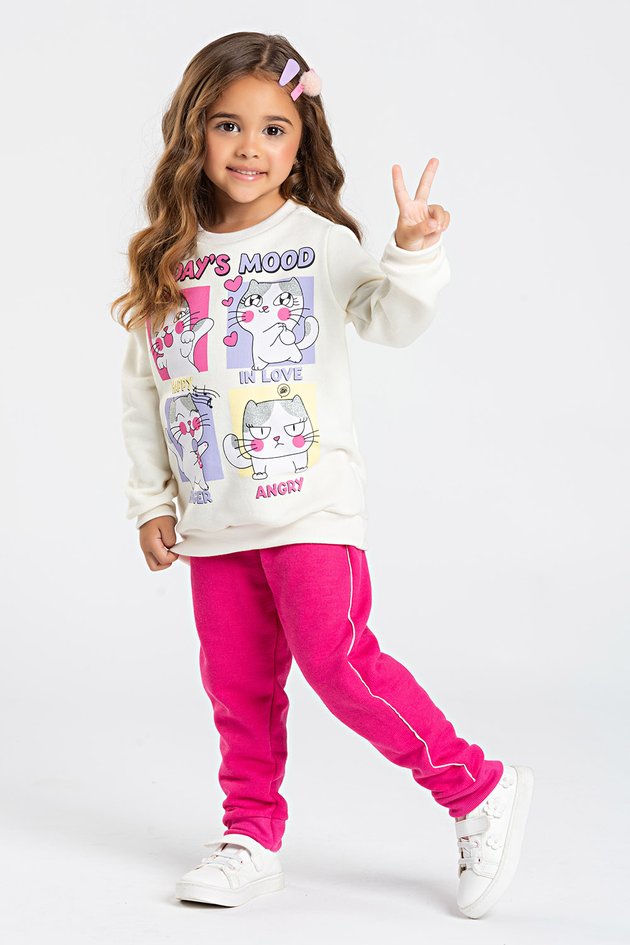 Conjunto Infantil Moletom Dafiti Infantil Menina Conjunto Moletom