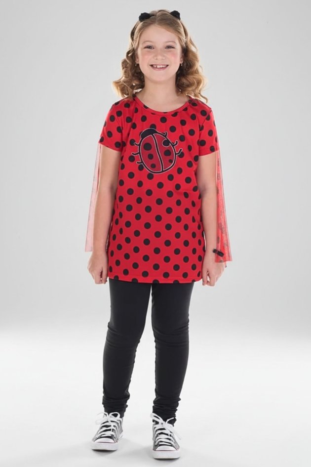 Conjunto Fantasia Infantil Menina Joaninha Bem Vestir